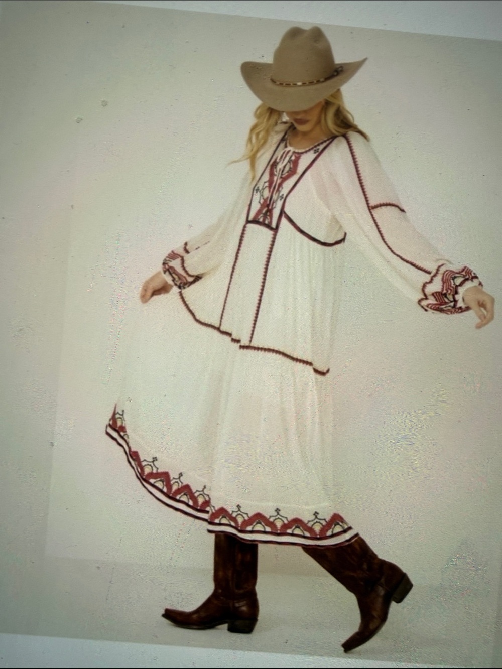 Free People Sweet Escape Embroidered Dress Multiple small